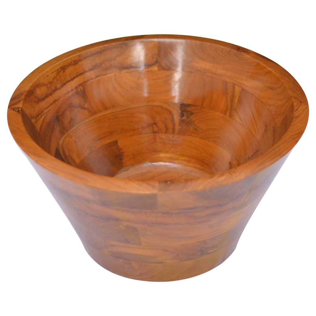 Vidaxl Washbasin Ø40x20 cm Teak solido