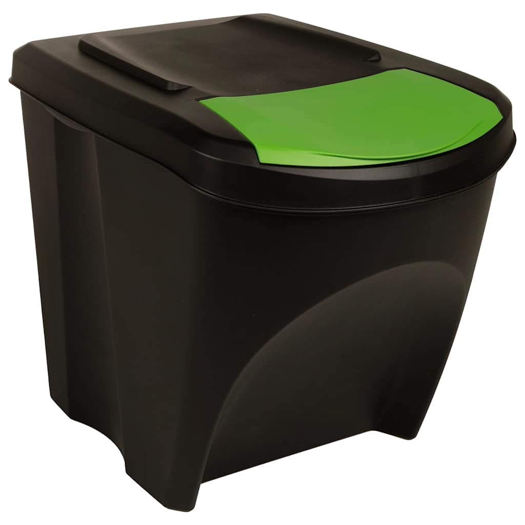 Vidaxl garbage cans 3 st stackable 75 l anthracite -colored