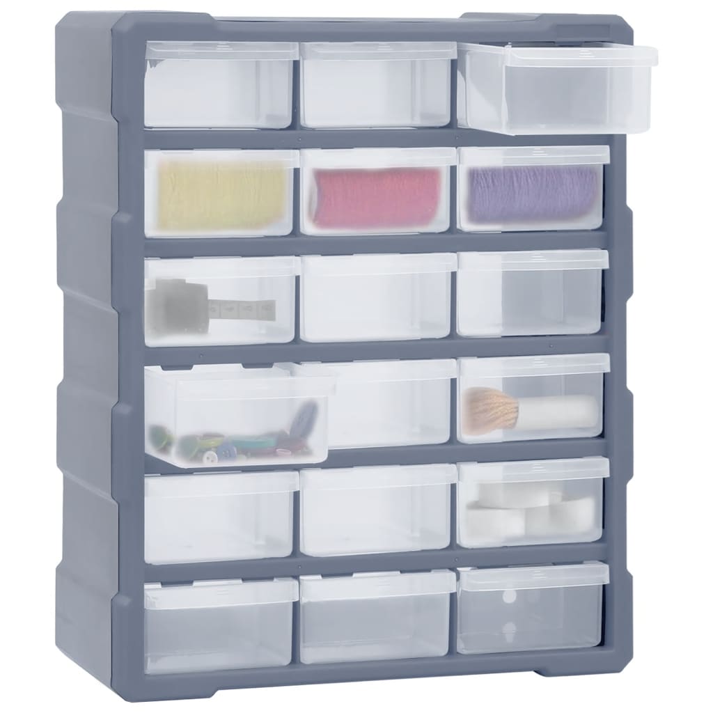 Vidaxl Organisator mat 18 mëtteldéngten 38x16x47 cm