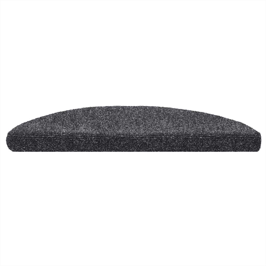 Vidaxl stair mats self -adhesive 5 st 56x17x3 cm needle felt dark gray