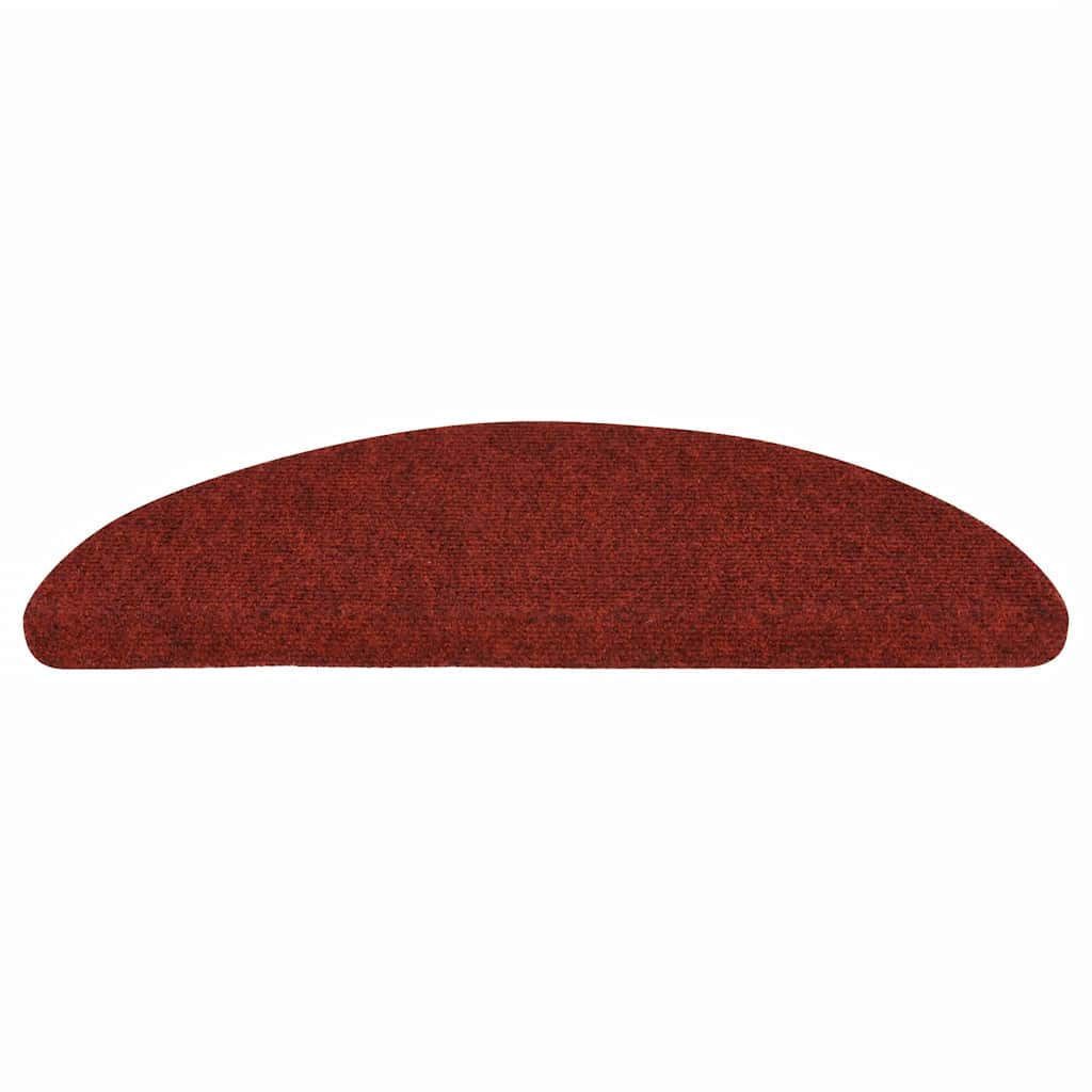Vidaxl Stair Mats Self Adhesive 10 St 56x17x3 cm Bordeaux Red Semiodround