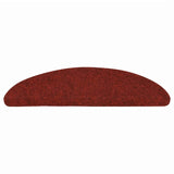 Vidaxl Stair Mats Self Adhesive 10 St 56x17x3 cm Bordeaux Red Semiodround