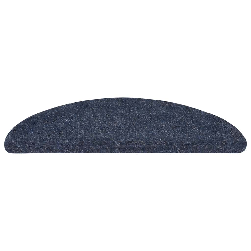 Vidaxl stair mats self -adhesive 10 pieces 56x17x3 cm blue semi -rounds
