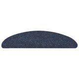 Vidaxl stair mats self -adhesive 10 pieces 56x17x3 cm blue semi -rounds