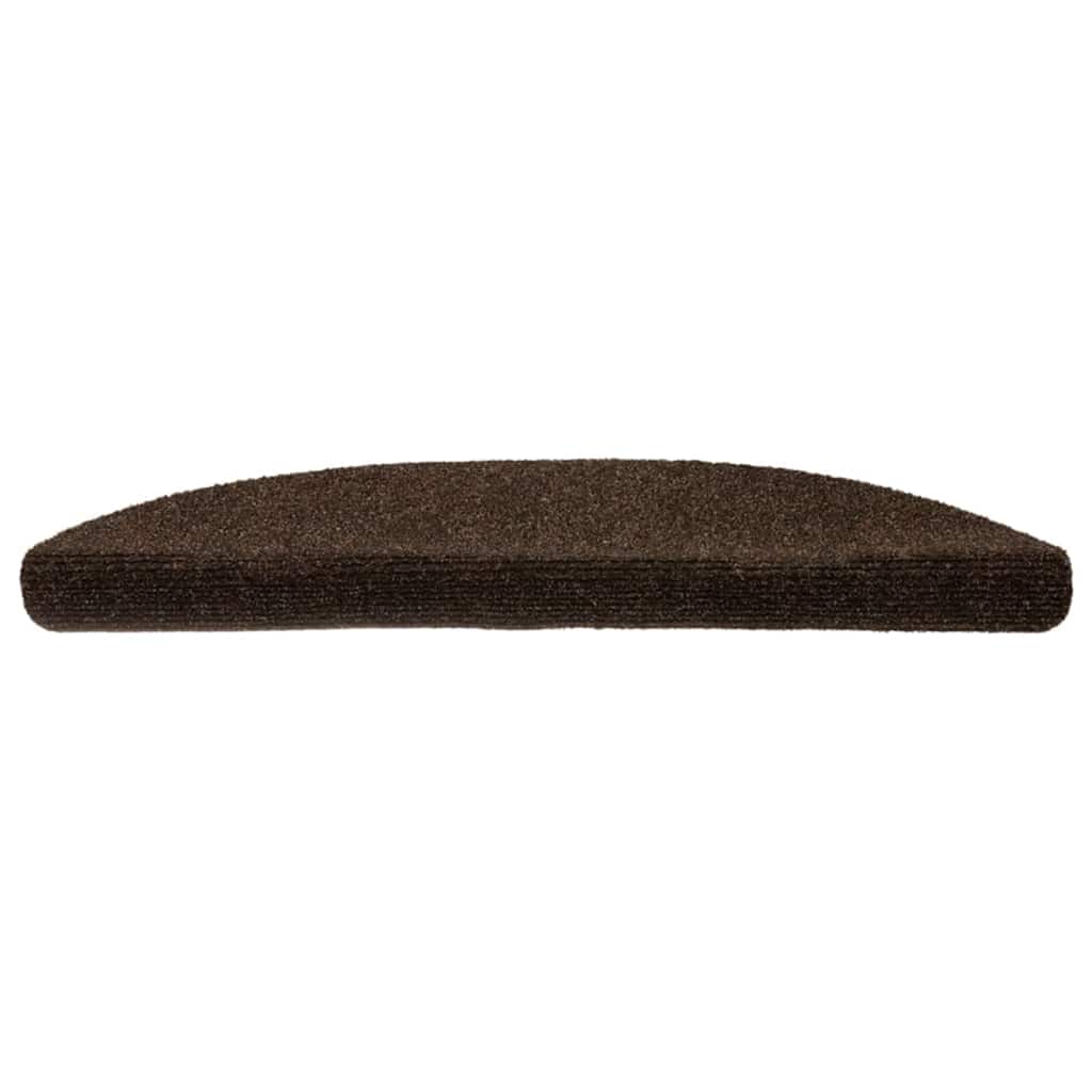 Vidaxl stair mats self -adhesive 5 pieces 56x17x3 cm brown semi -rounds