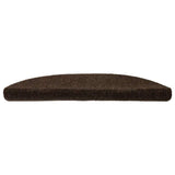 Vidaxl stair mats self -adhesive 5 pieces 56x17x3 cm brown semi -rounds