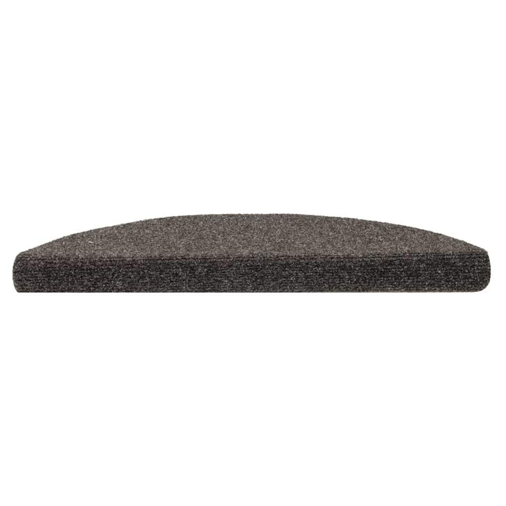 Vidaxl stair mats self -adhesive 10 st 56x17x3 cm anthracite hemisphere