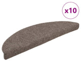 Vidaxl stair mats self -adhesive 10 pieces 56x17x3 cm beige hemisphere