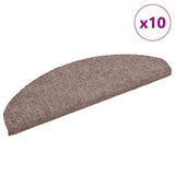 Vidaxl Stair tapetes auto -adesivos 10 peças 65x21x4 cm Crème meio -ouro grande