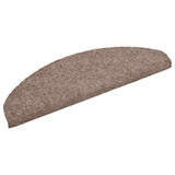 Vidaxl Stair tapetes auto -adesivos 10 peças 65x21x4 cm Crème meio -ouro grande