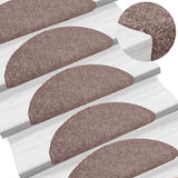 Vidaxl Stair tapetes auto -adesivos 10 peças 65x21x4 cm Crème meio -ouro grande