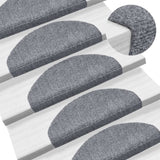 Vidaxl tappetini per autoadesivo 5 pezzi 65x21x4 cm emisfero grigio chiaro grande