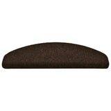 Vidaxl stair mats self -adhesive 5 pieces 65x21x4 cm brown semi -rounds large