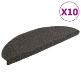 Vidaxl stair mats self -adhesive 10 st 65x21x4 cm anthracite hemisphere large