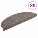 Vidaxl stair mats self -adhesive 5 pieces 65x21x4 cm beige hemisphere large