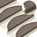 Vidaxl stair mats self -adhesive 5 pieces 65x21x4 cm beige hemisphere large