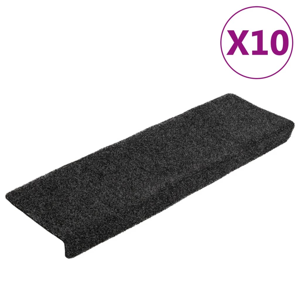 Vidaxl tappetini per autoadesivo 10 pezzi 65x21x4 cm bordo rettangolare