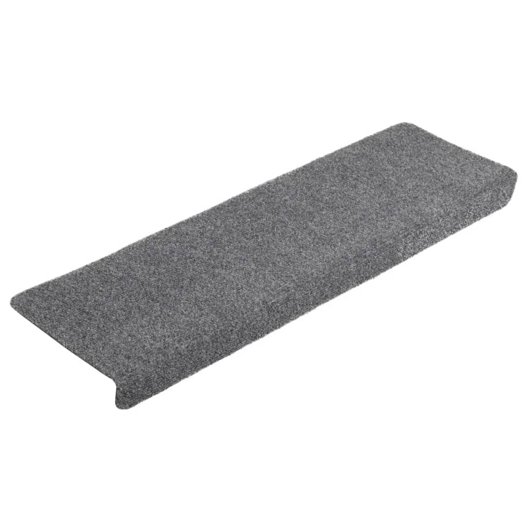 Vidaxl stair mats self -adhesive 5 pieces 65x21x4 cm light gray rectangular edge