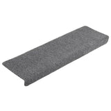 Vidaxl stair mats self -adhesive 5 pieces 65x21x4 cm light gray rectangular edge