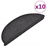 Vidaxl stair mats 10 st 56x17x3 cm anthracite hemisphere