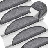 Vidaxl stair mats 10 st 56x17x3 cm dark gray hemisphere