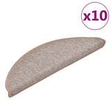 Podstavki za stopnice Vidaxl 10 St 56x17x3 cm svetlo rjava