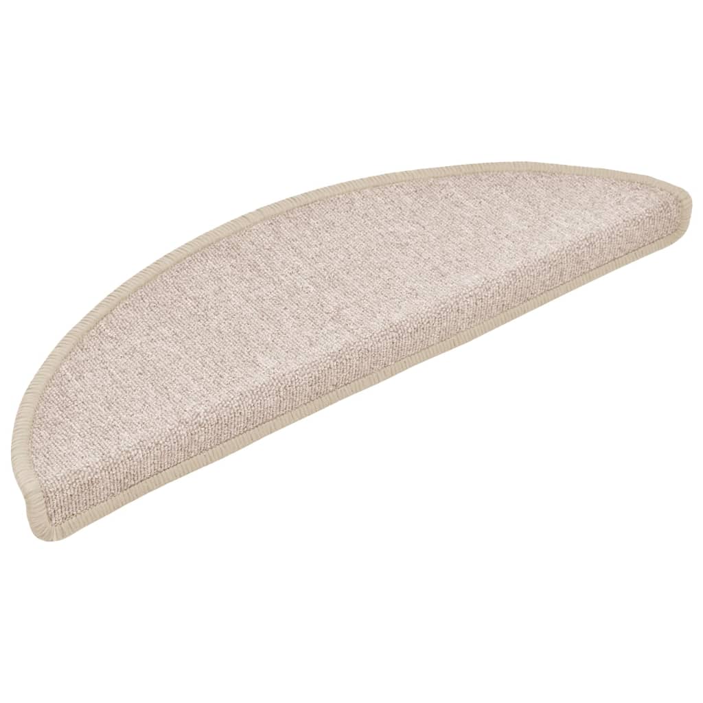 Vidaxl Stair Mats 10 St 56x17x3 cm taupe