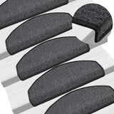 Vidaxl Stair Mats 10 St 65x24x4 CM Anthracite Hemisphere Large