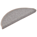 Tapis d'escalier vidaxl 10 st 65x24x4 cm Hémisphère brun clair grand
