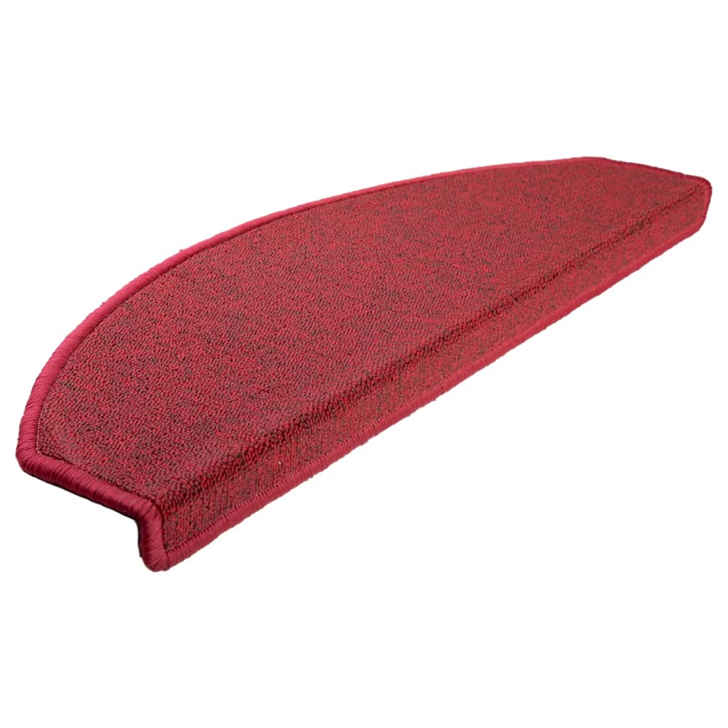 Vidaxl tappetini per scale 10 ST 65x24x4 cm bordeaux rosso