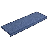 Vidaxl Stair Mats 5 St 65x21x4 cm blå