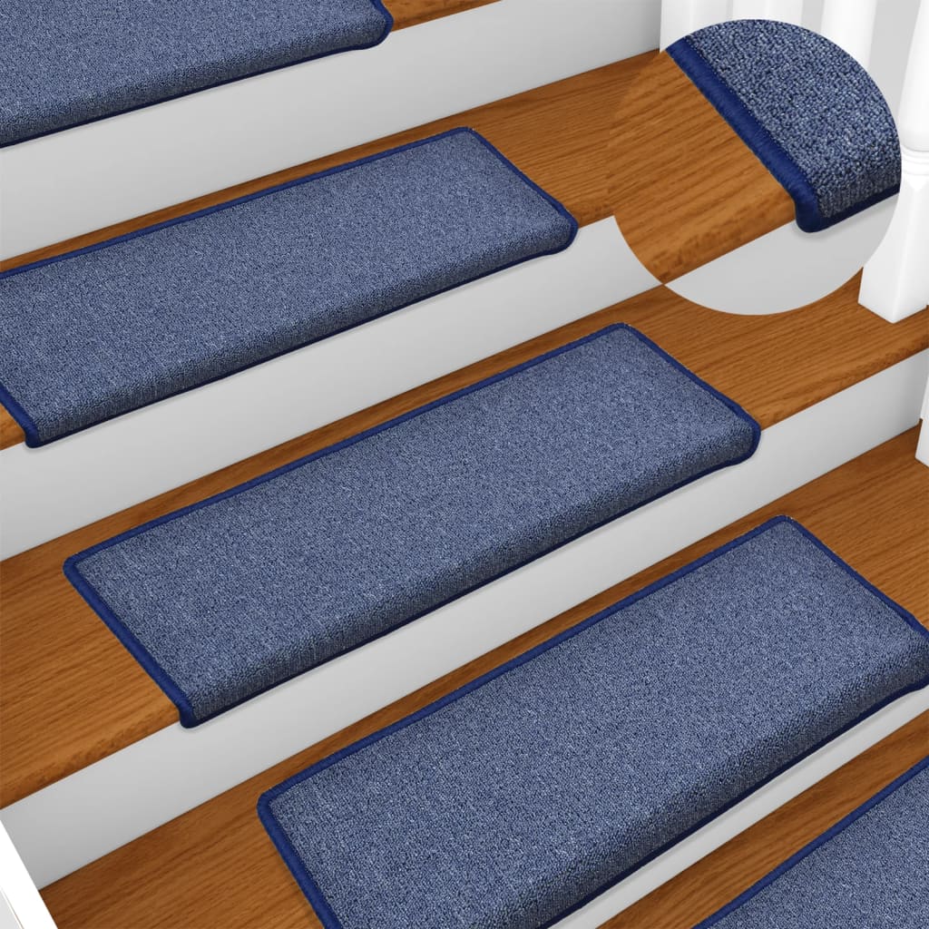 Vidaxl Stair Mats 5 St 65x21x4 cm blå