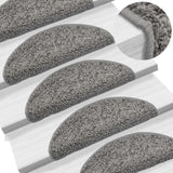 Esteras de escalera de Vidaxl 10 st 56x17x3 cm gris