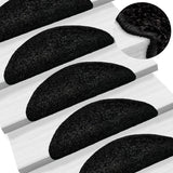 Vidaxl -Treppenmatten 10 ST 56x17x3 cm Schwarz