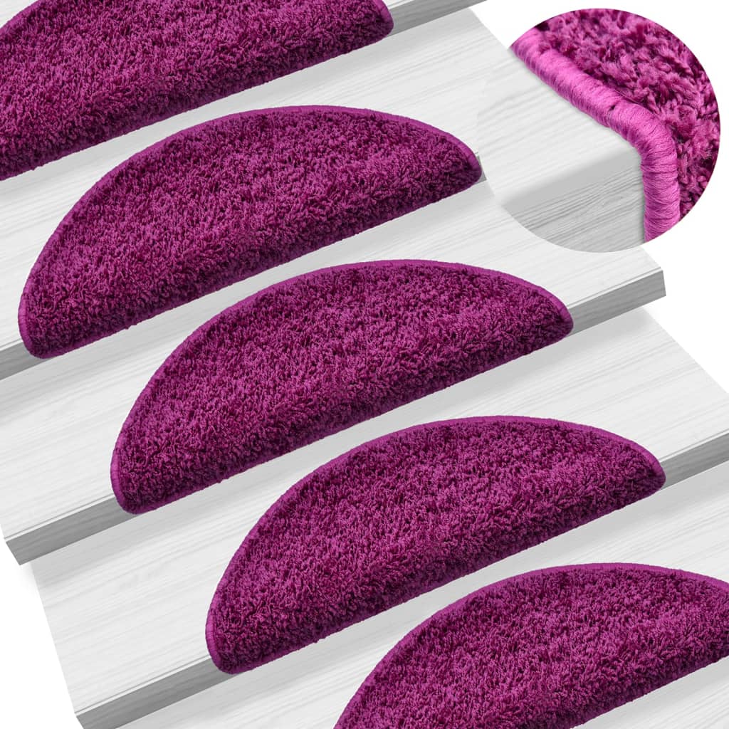 Vidaxl Stair Mats 10 ST 56X17X3 CM Fiolet Nemisphere