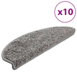 Vidaxl stair mats 10 st 65x21x4 cm gray semi -rounds large
