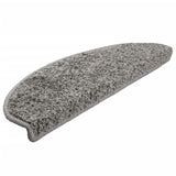 Vidaxl stair mats 10 st 65x21x4 cm gray semi -rounds large