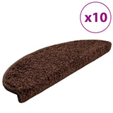 Vidaxl -Treppenmatten 10 ST 65x21x4 cm Braun