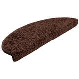 Vidaxl -Treppenmatten 10 ST 65x21x4 cm Braun