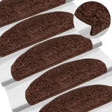 Vidaxl -Treppenmatten 10 ST 65x21x4 cm Braun