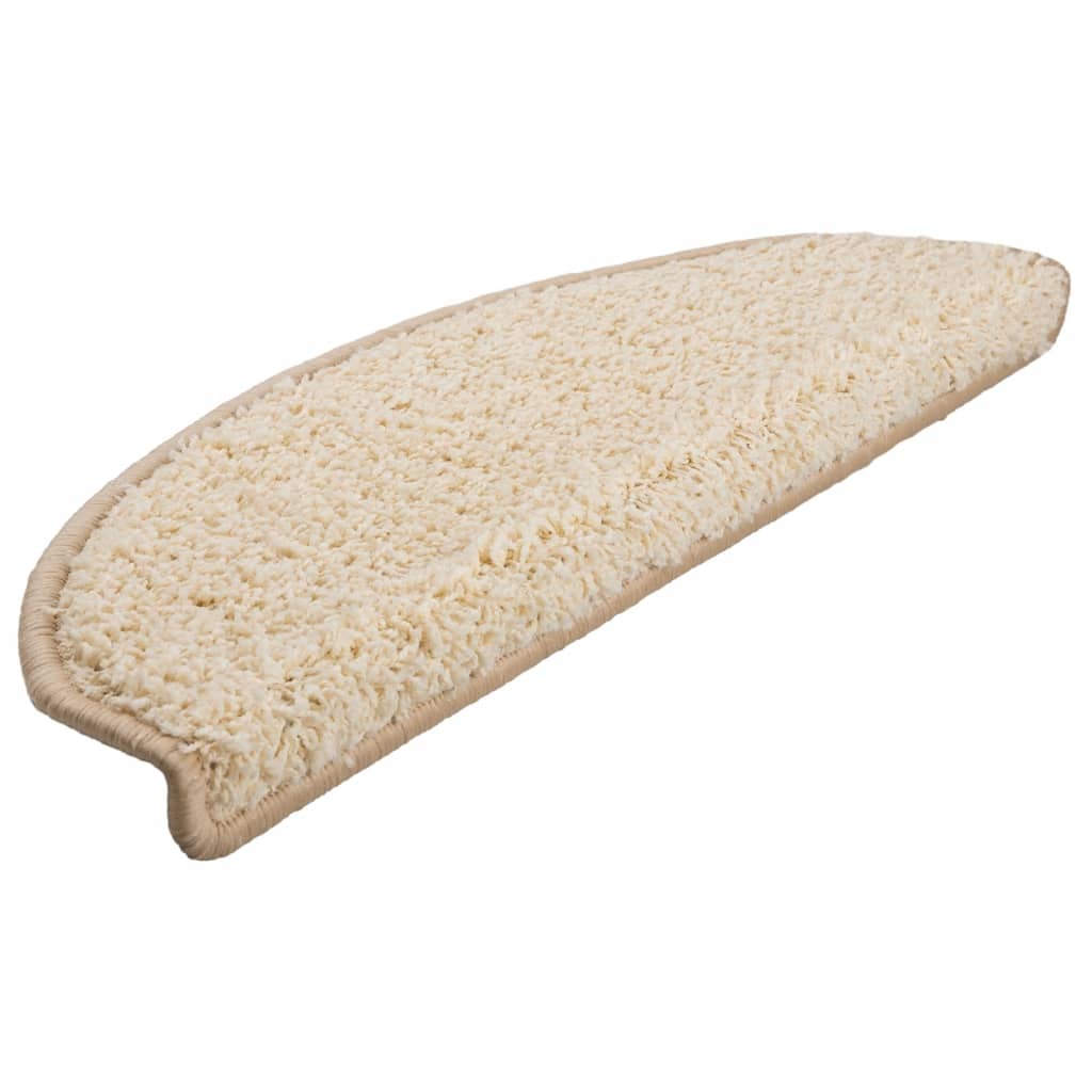 Mattes d'escalier Vidaxl 10 PCS 65x21x4 cm Crème -Colored