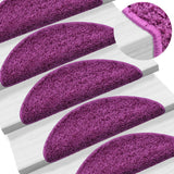 Vidaxl trapmatten 10 st 65x21x4 cm violet halfrond groot