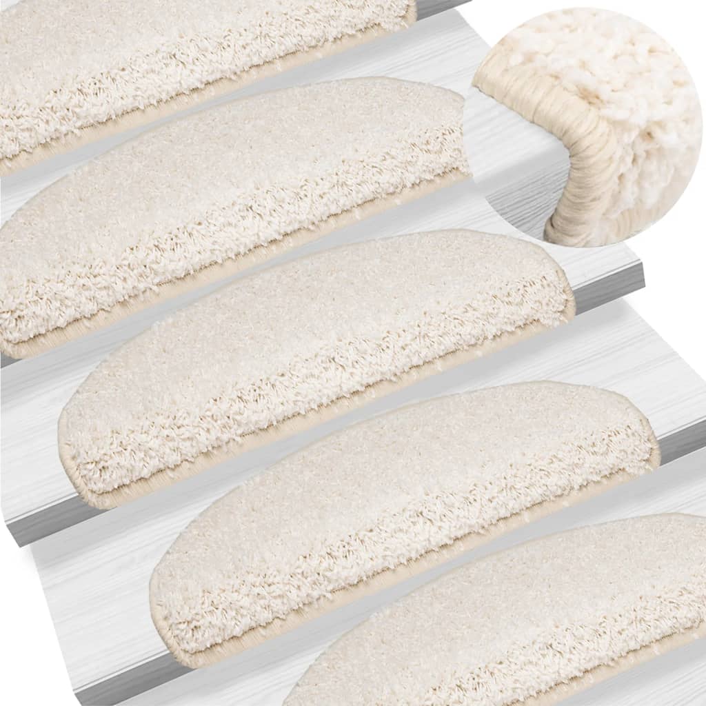 Vidaxl trappematter 10 st 65x21x4 cm hvit