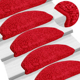 Vidaxl stair mats 10 st 65x21x4 cm red