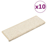 Vidaxl -Treppenmatten 10 ST 65x21x4 cm Weiß