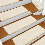 Vidaxl -Treppenmatten 10 ST 65x21x4 cm Weiß