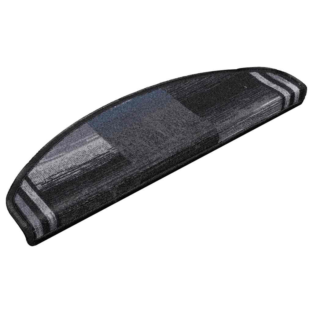 Vidaxl stair mats self -adhesive 10 st 65x21x4 cm black and gray