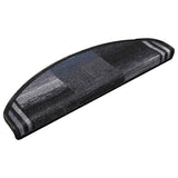 Vidaxl stair mats self -adhesive 10 st 65x21x4 cm black and gray