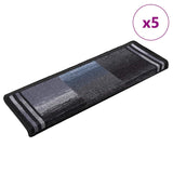 Vidaxl Stair Mats Self -Adhesive 5 St 65x21x4 cm černá a šedá