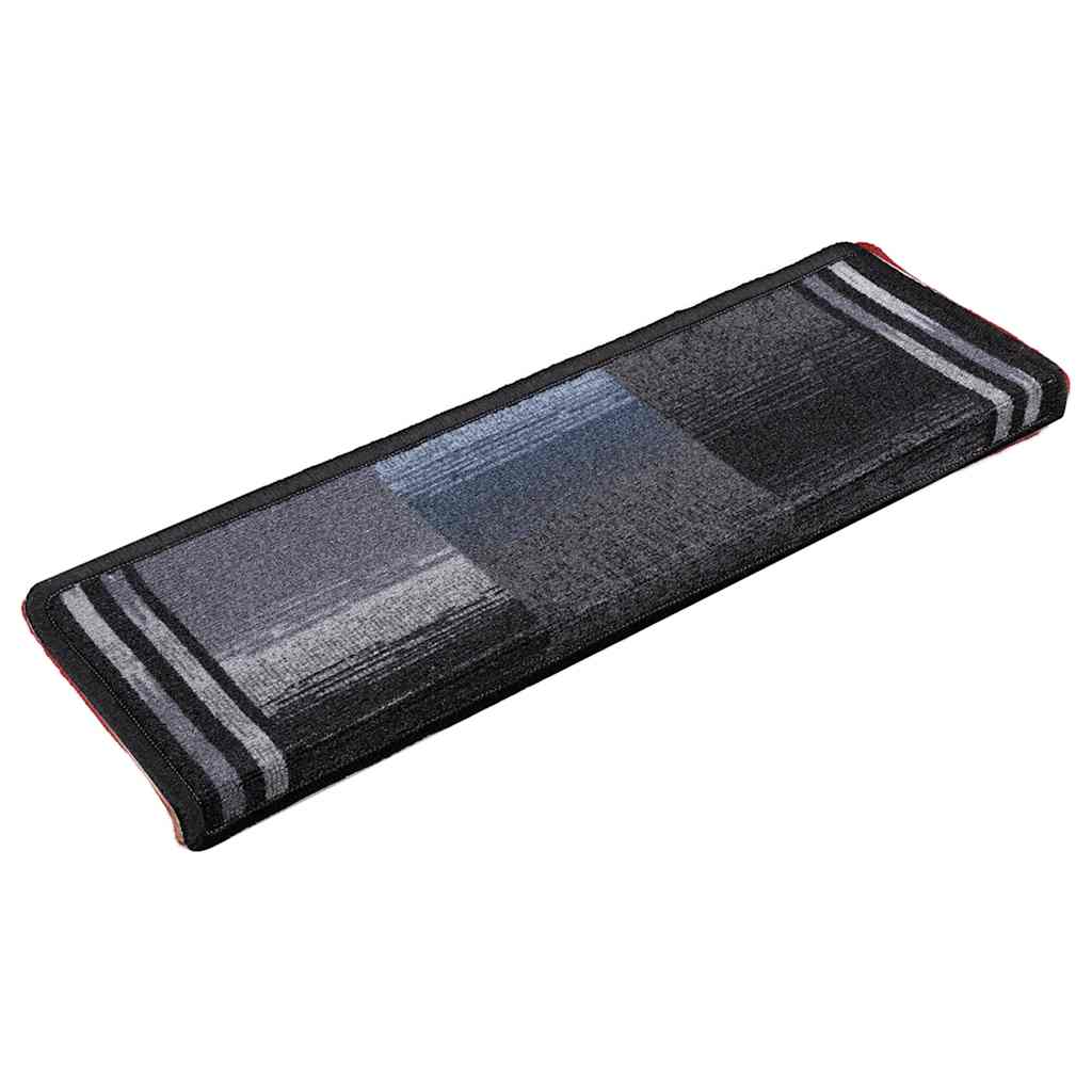 Vidaxl Stair Mats Self -Adhesive 10 St 65x21x4 cm černá a šedá